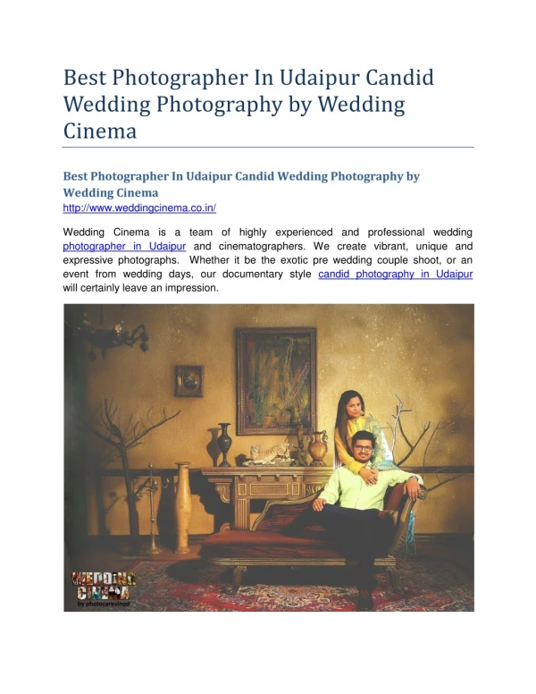 Best Photographer In Udaipur Candid Wedding Photography by Wedding Cinema