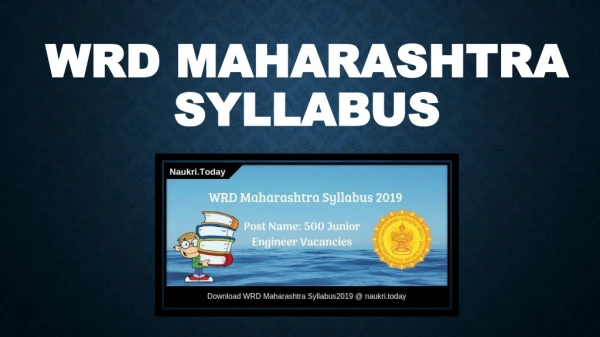 WRD Maharashtra Syllabus 2019 | Jalsampada Vibhag JE Exam Pattern