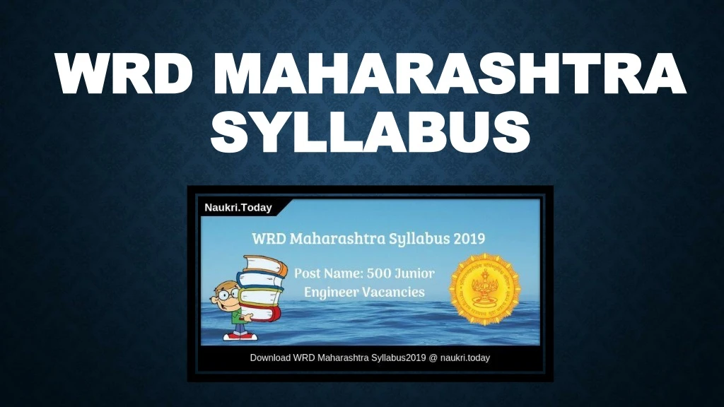 wrd maharashtra syllabus