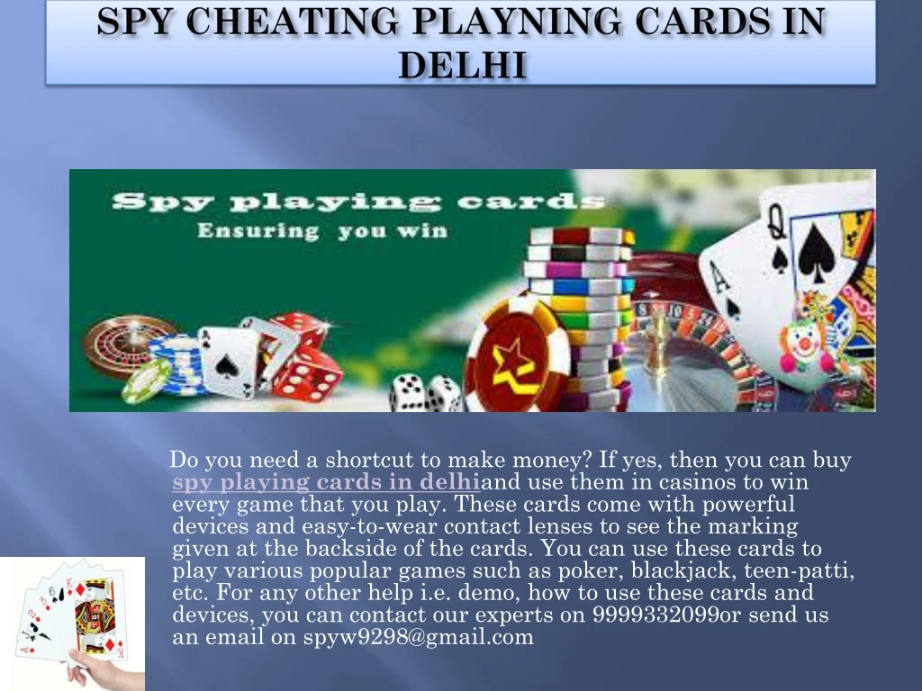 spy cheating playning cards in delhi