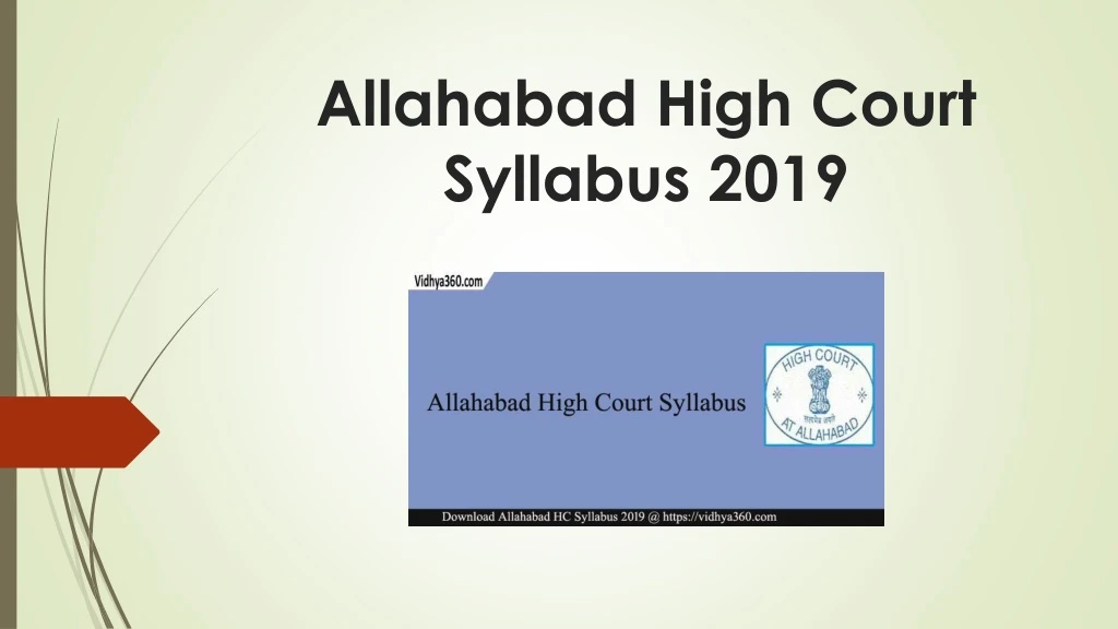 allahabad high court syllabus 2019