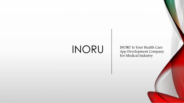 Healthcare App Development | Healthcare App Developers - INORU