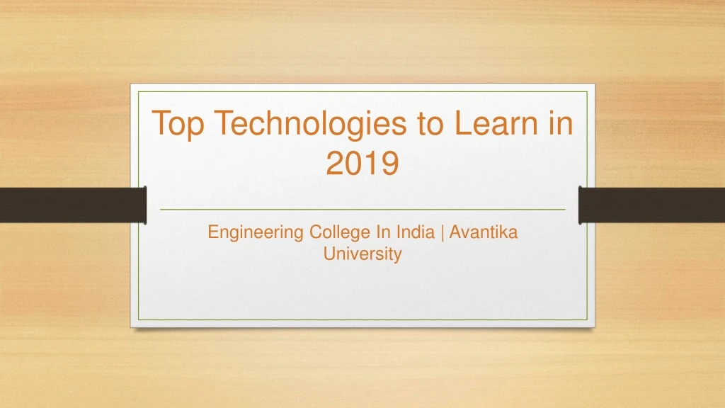 top technologies to learn in 2019