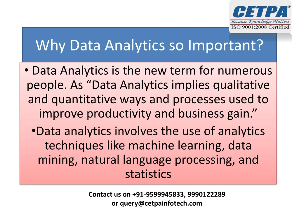 why data analytics so important