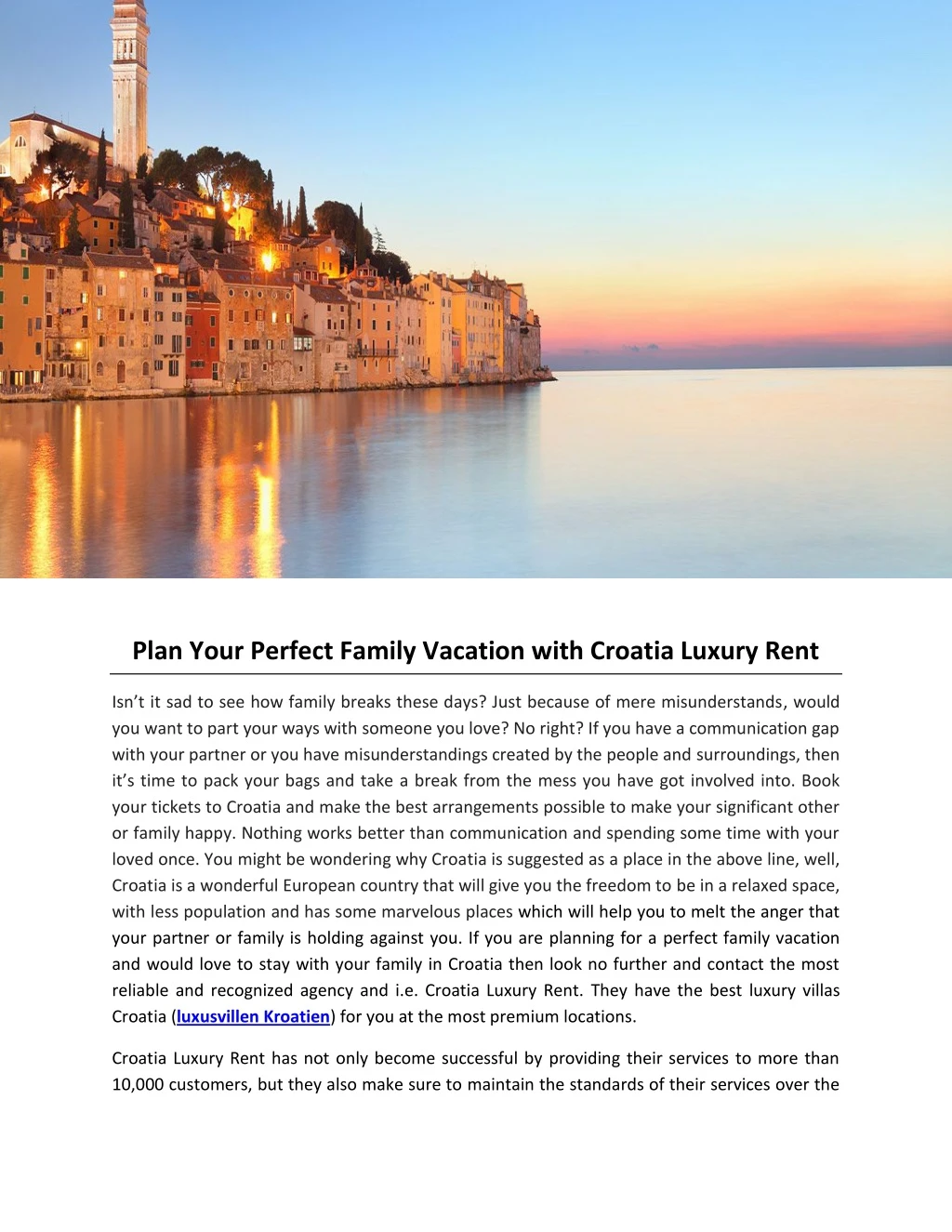 plan your perfect family vacation with croatia