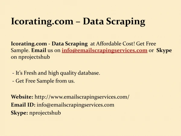 icorating com data scraping