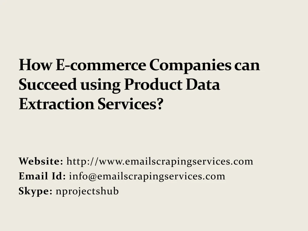 how e commerce companies can succeed using product data extraction services