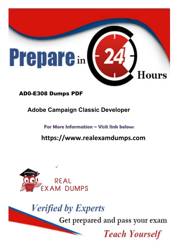 Latest Adobe AD0-E308 Dumps PDF Offered By RealExamDumps.com Free Demo