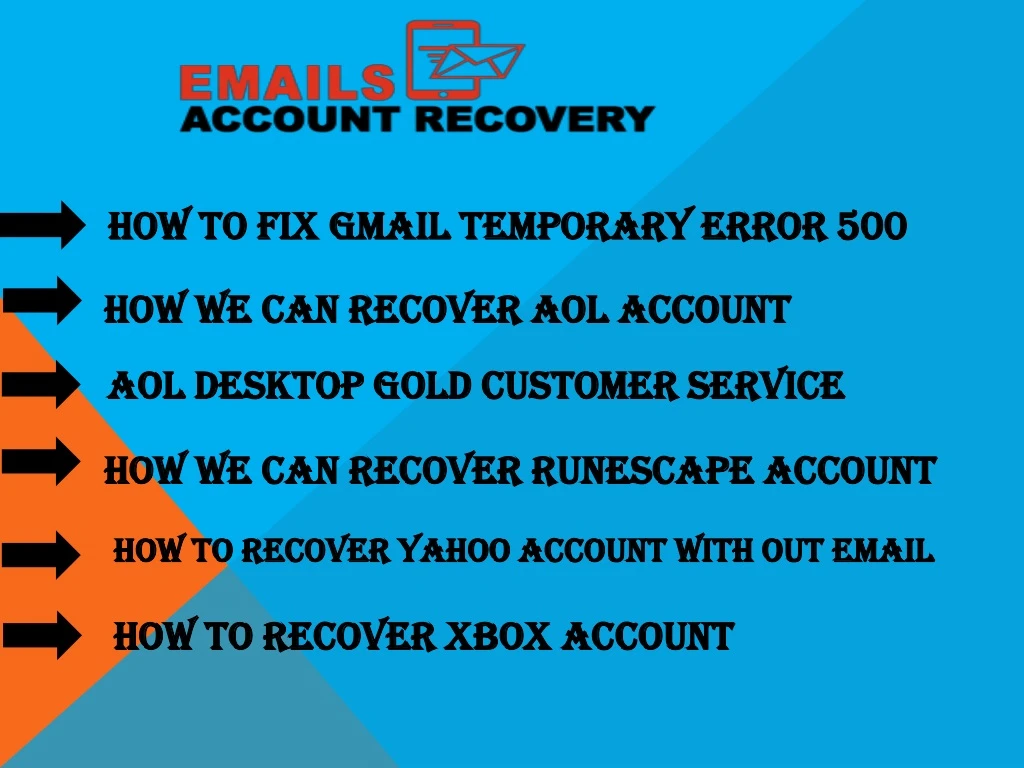 how to fix gmail temporary error 500