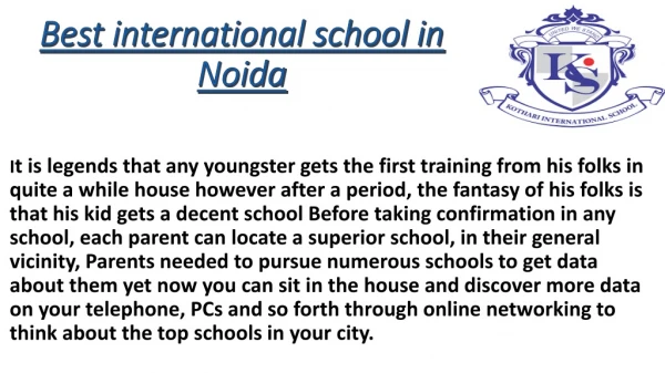 Best international school in Noida