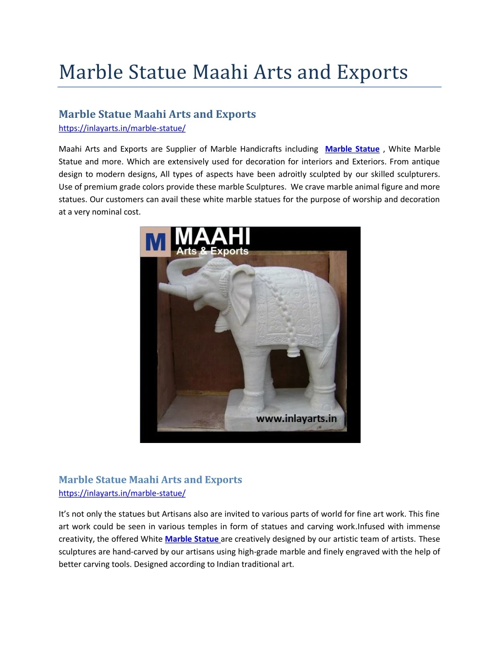 marble statue maahi arts and exports