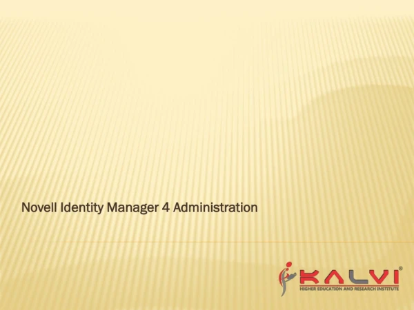 Novell Identity Manager 4 Administration