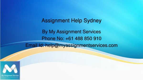 assignment help sydney