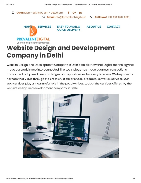 Website Design and Development Company in Delhi