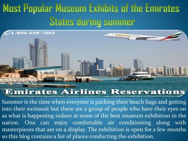 Most Popular Museum Exhibits of the Emirates States during summer