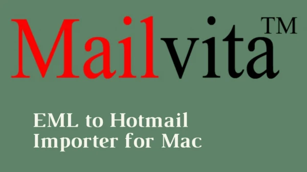 EML to Hotmail Importer for Mac