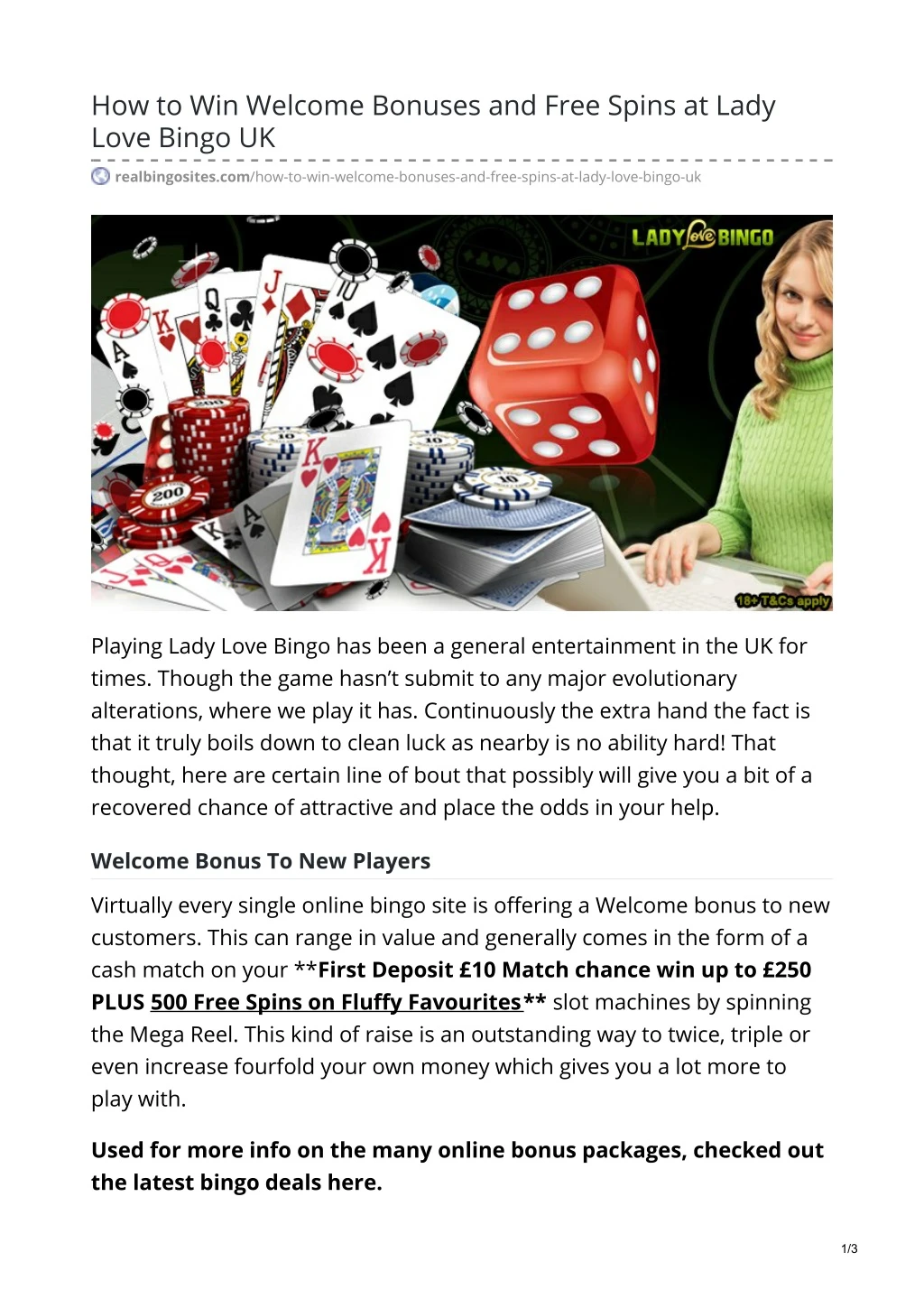 how to win welcome bonuses and free spins at lady
