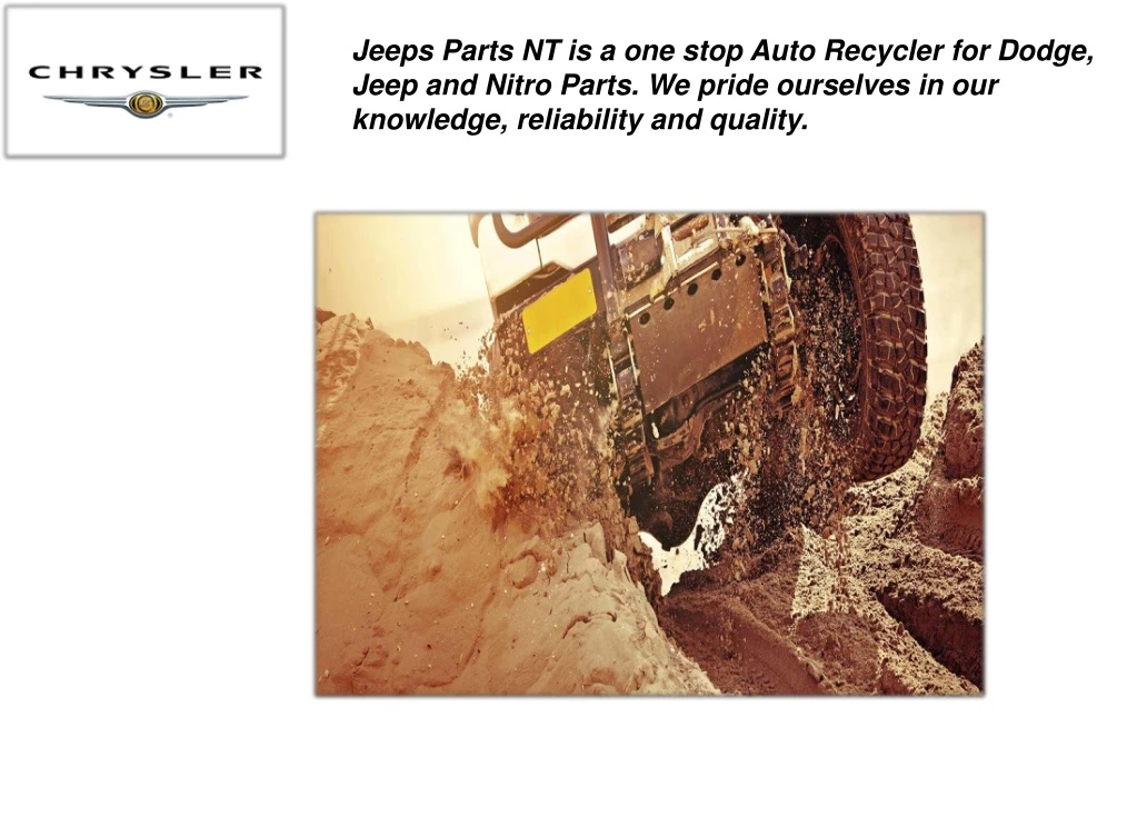 jeeps parts nt is a one stop auto recycler