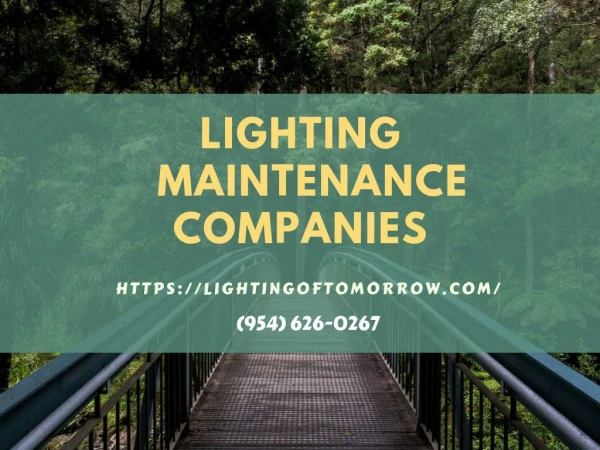 Lighting Maintenance Companies