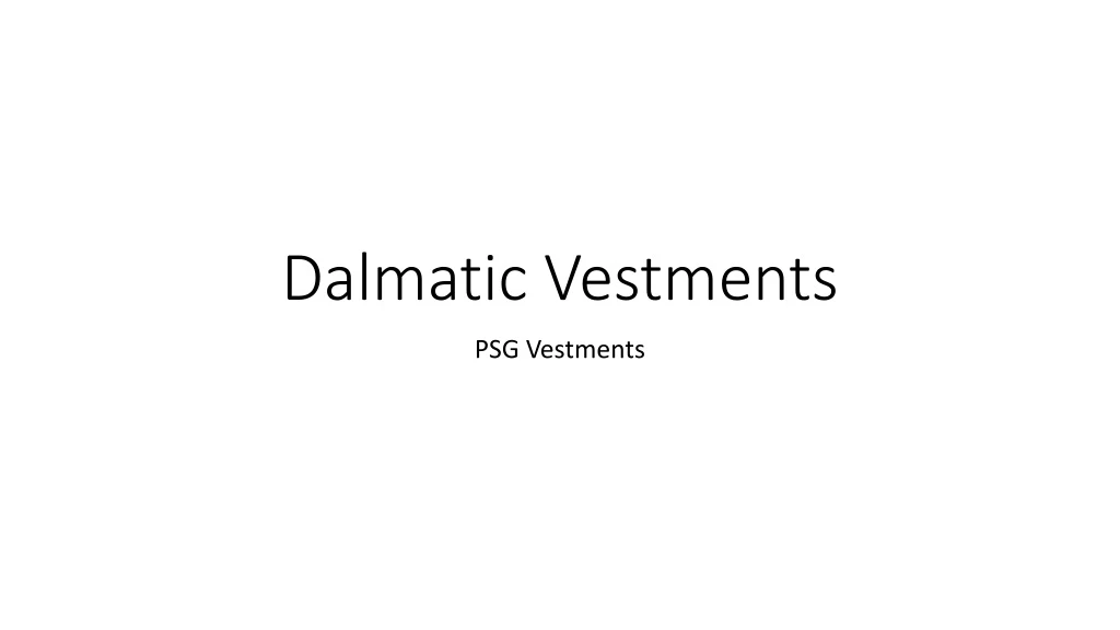 dalmatic vestments