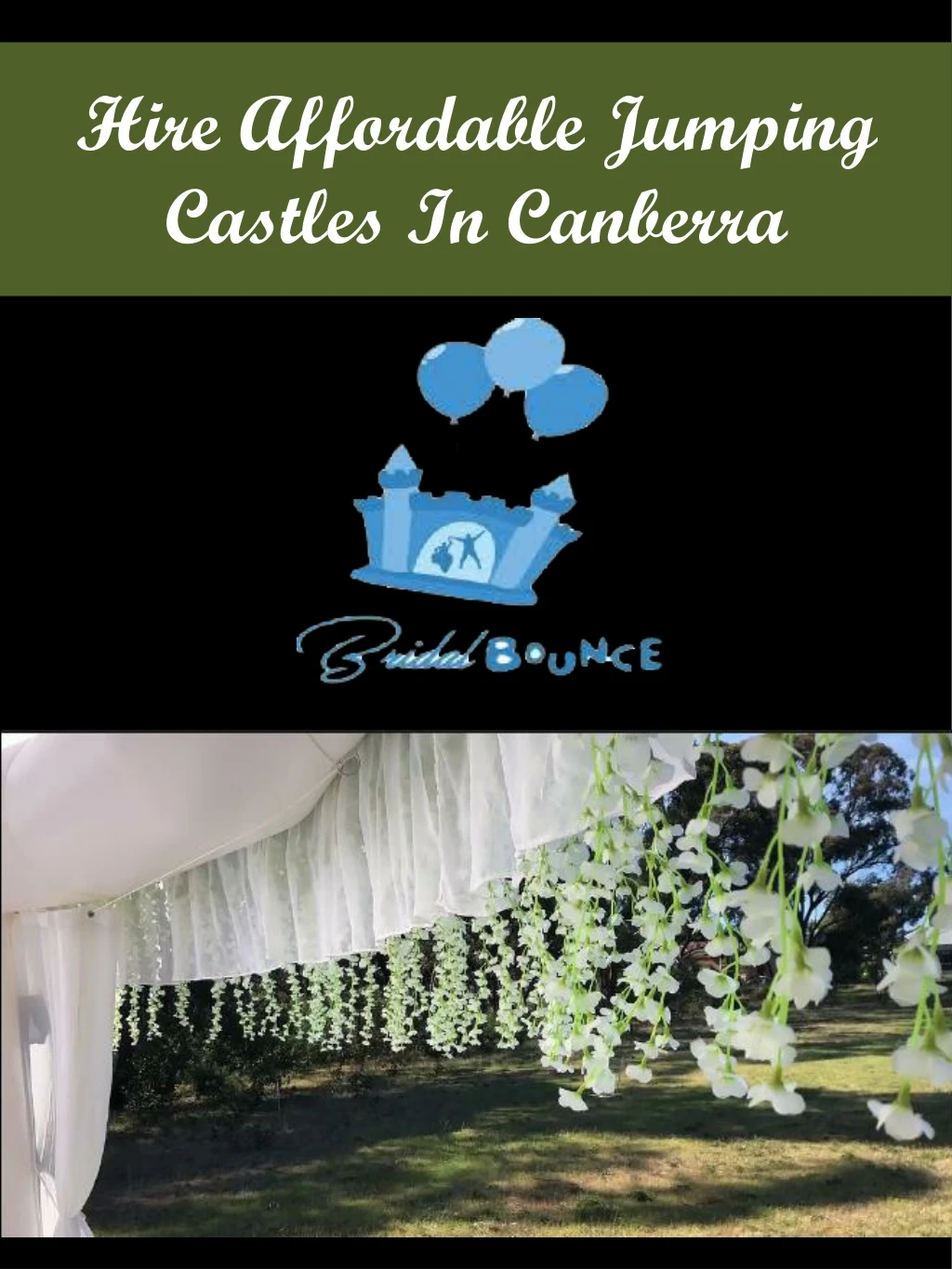 hire affordable jumping castles in canberra