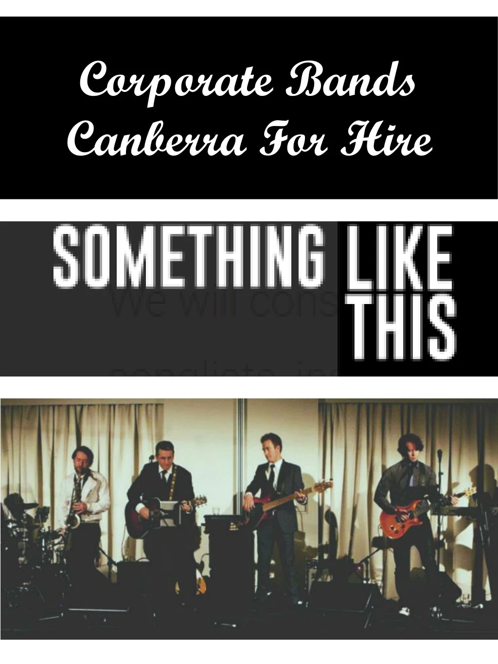 corporate bands canberra for hire