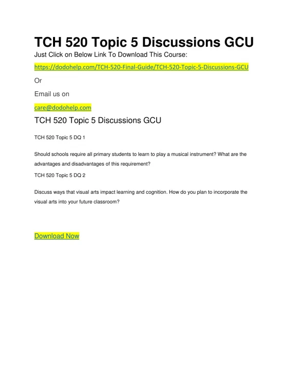 tch 520 topic 5 discussions gcu just click