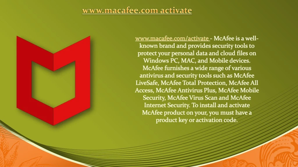 www macafee com activate