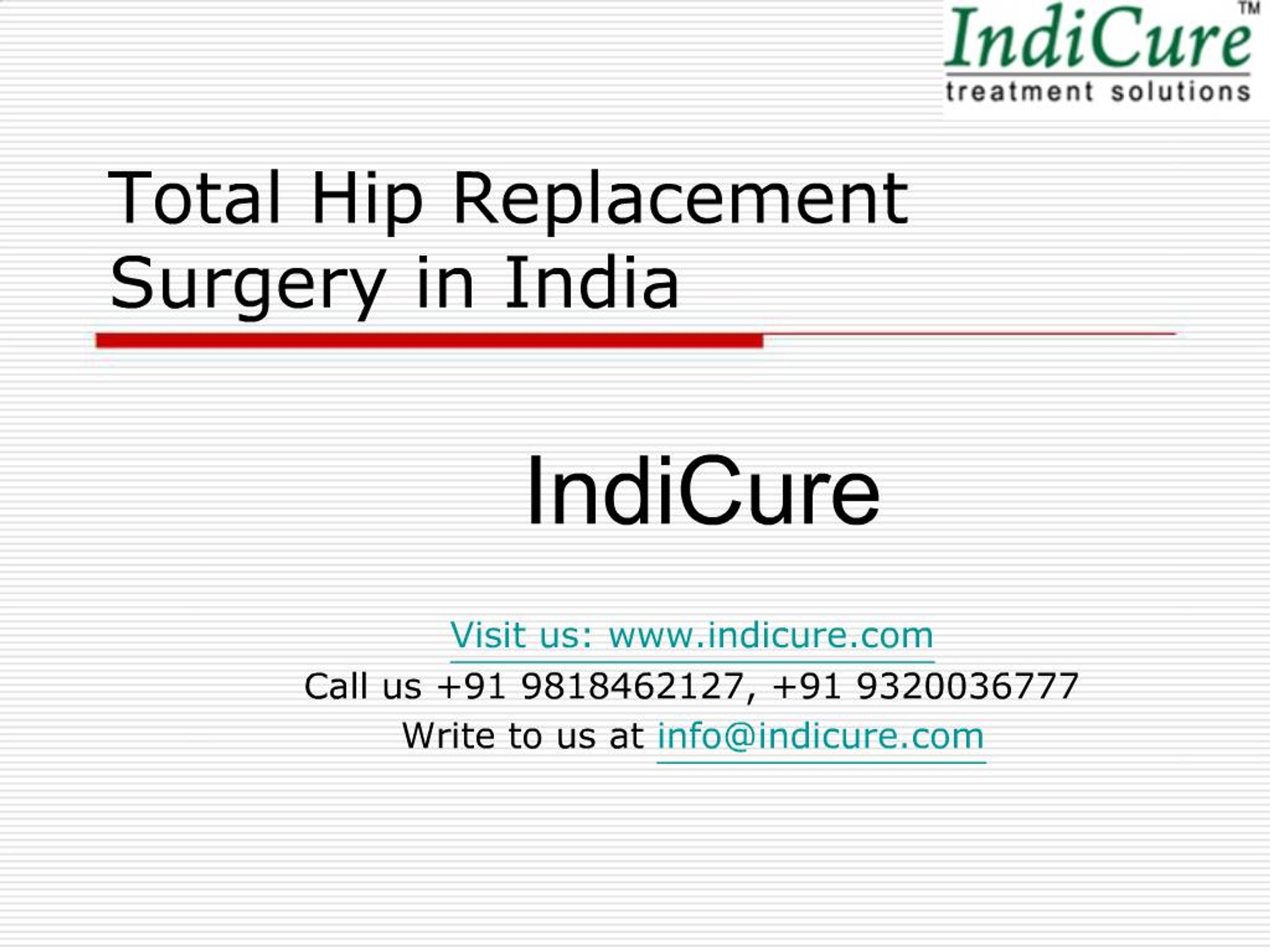 PPT - Total Hip Replacement Surgery in India - Cost and Procedures ...