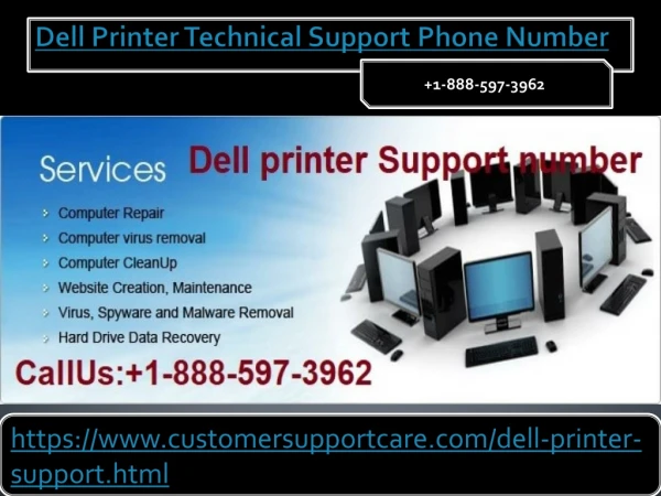 Dell Printer Tech Support Phone Number 1-888-597-3962