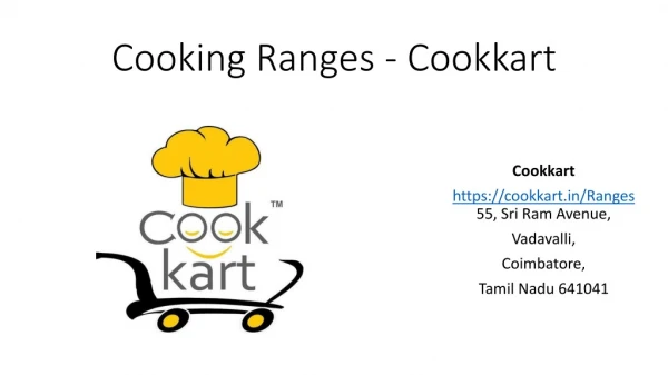 Buy Cooking Ranges at Cookkart
