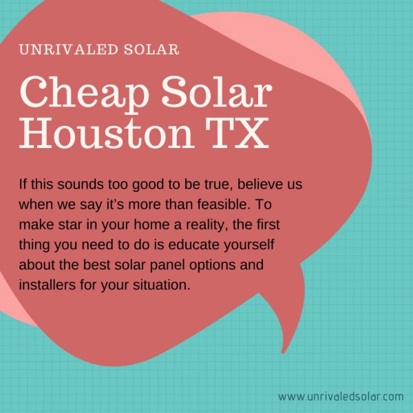 Cheap Solar Houston TX | Solar Panel Supplier Houston TX