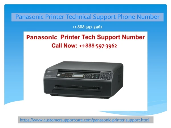 Panasonic Printer Tech Support Phone Number 1-888-597-3962