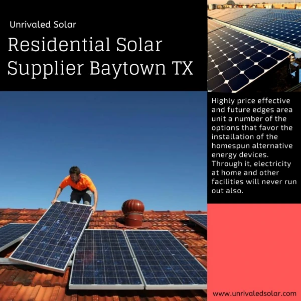 Residential Solar Supplier Baytown TX | Solar Panel Supplier Houston TX