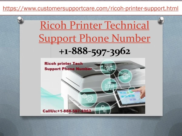 Ricoh Printer Tech Support Phone Number 1-888-597-3962