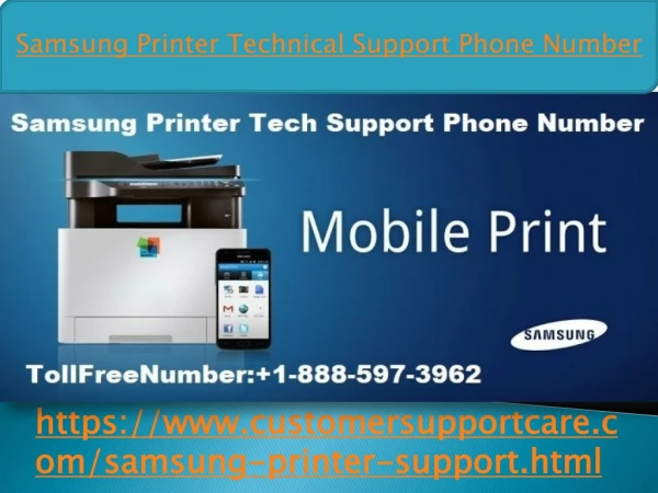 Samsung Printer Tech Support Phone Number 1-888-597-3962