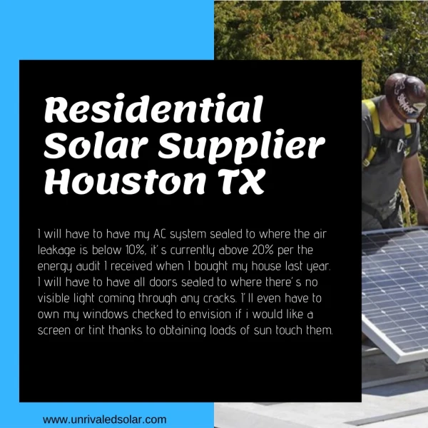 Residential Solar Supplier Houston TX | Solar Panel Supplier Houston TX