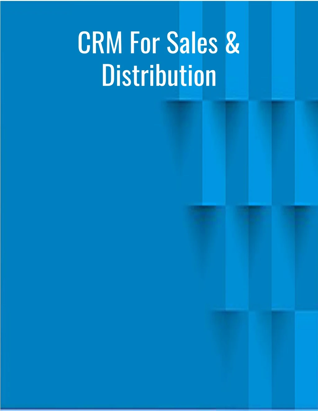 crm for sales distribution
