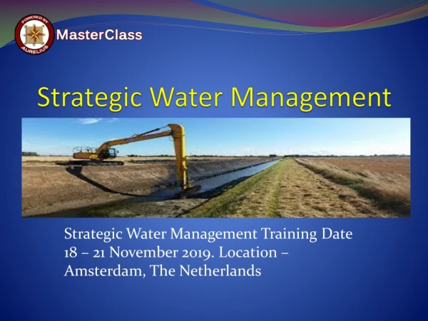 strategic water management