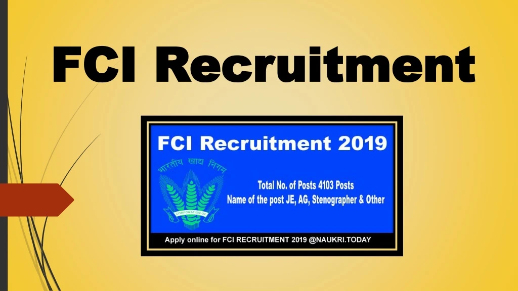 fci recruitment