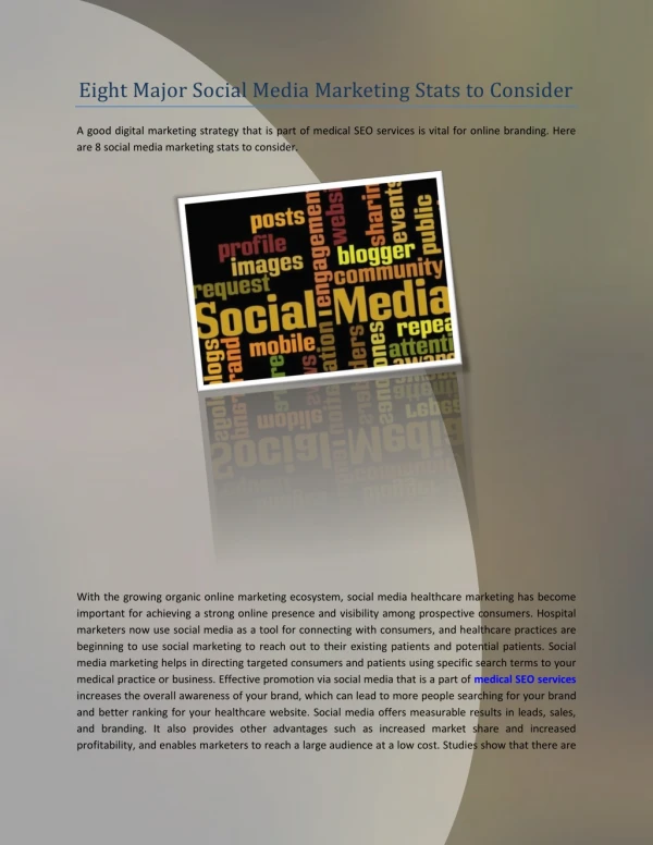 eight major social media marketing stats