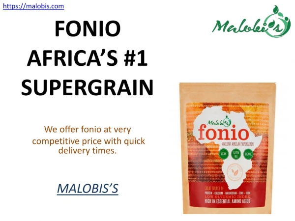 Fonio's Africa #1 Supergrains