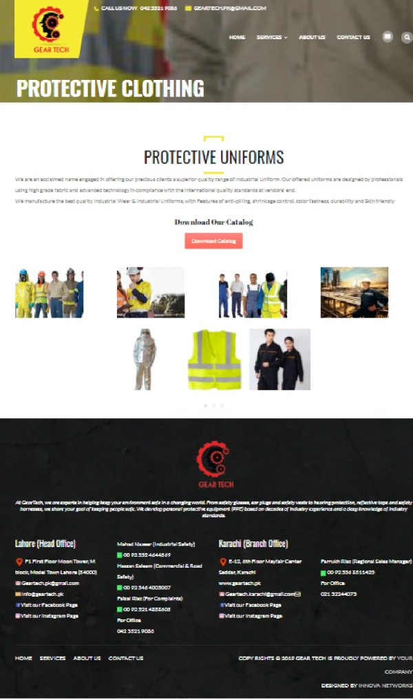 protective clothing - fire resistant clothing - chemical resistant clothing