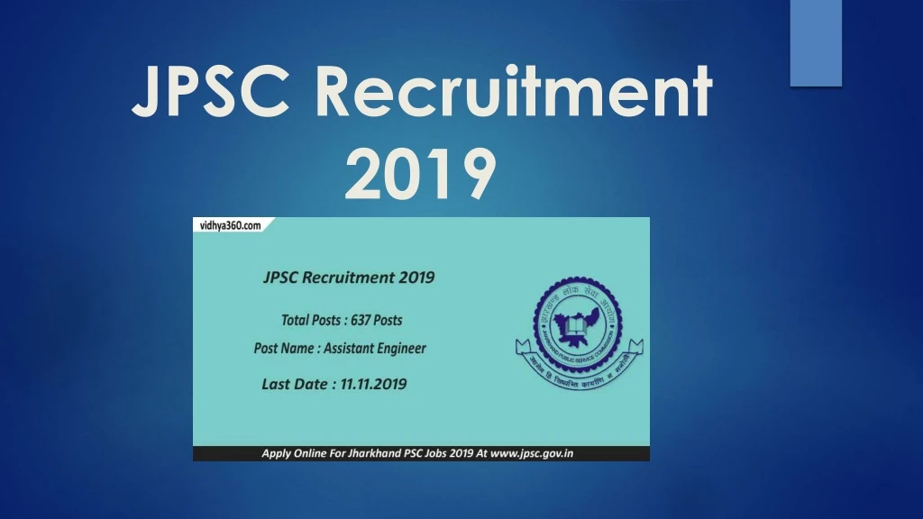 jpsc recruitment 2019