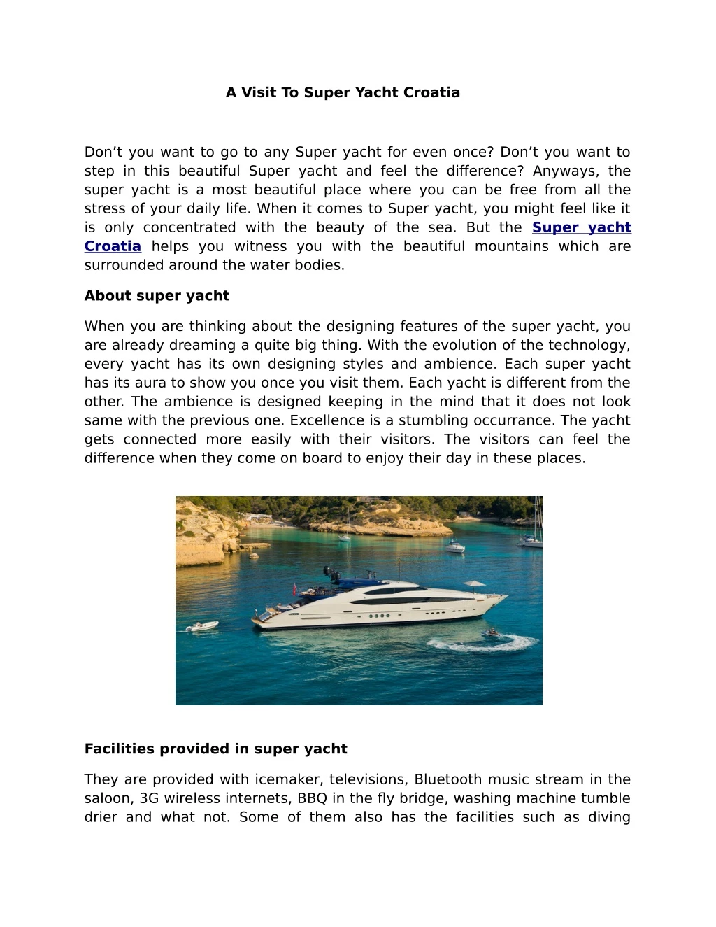 a visit to super yacht croatia