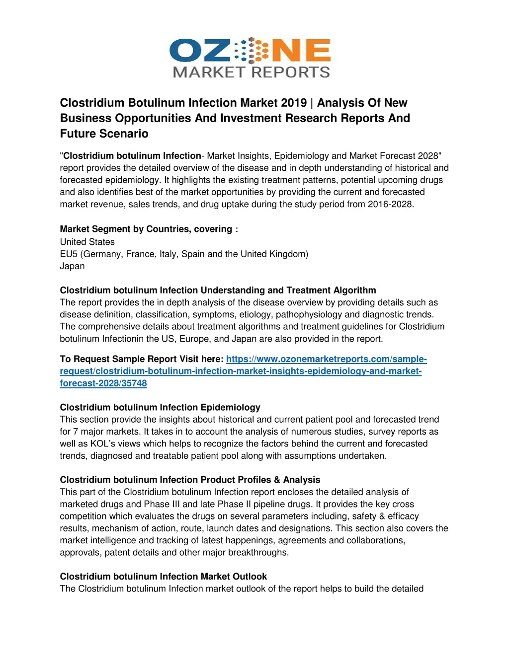 clostridium botulinum infection market 2019