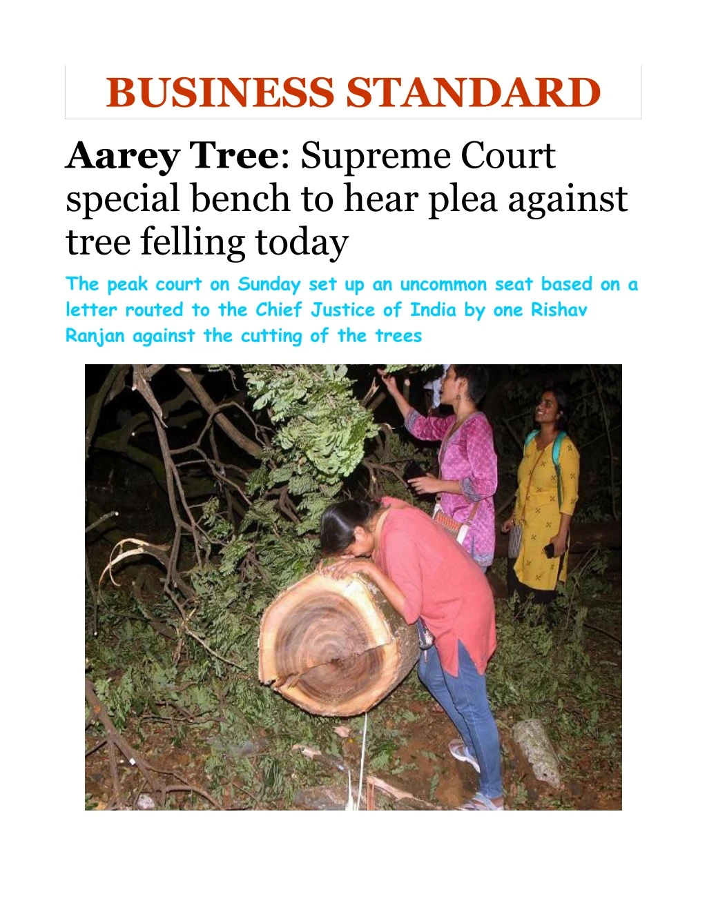 business standard aarey tree supreme court