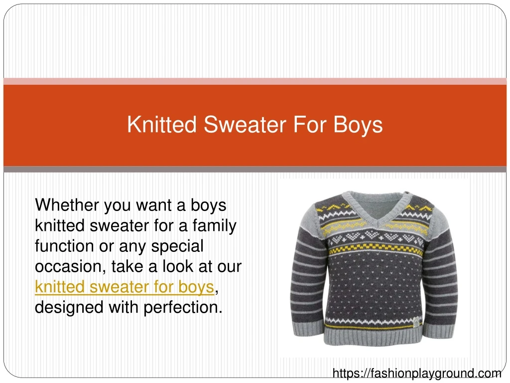 knitted sweater for boys
