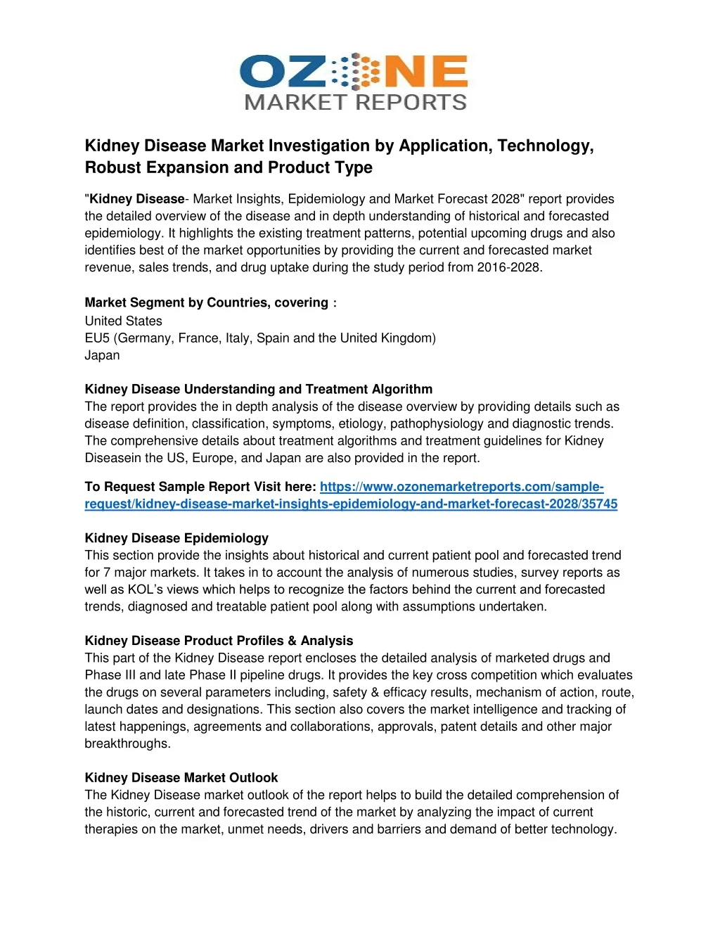 kidney disease market investigation