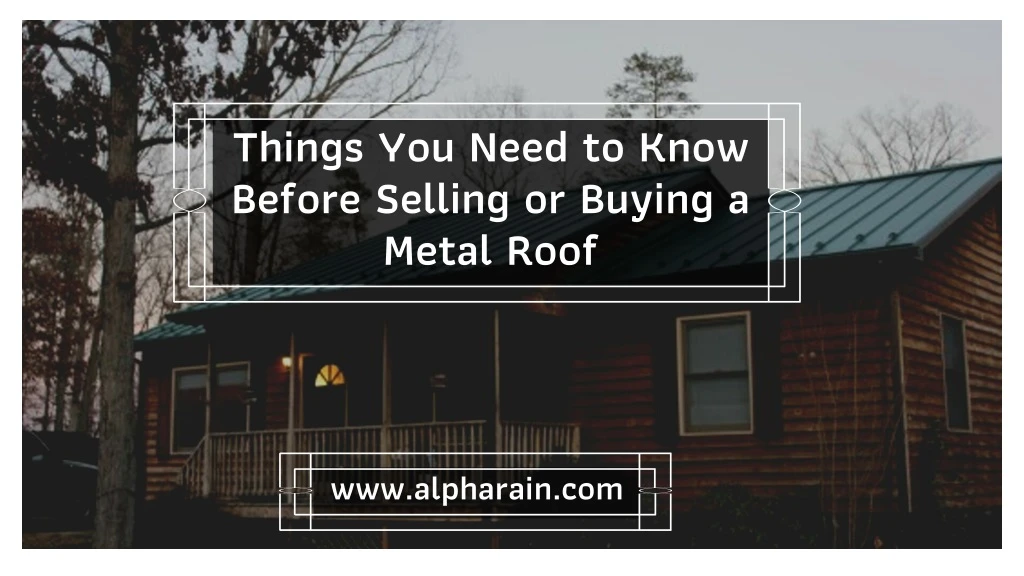 things you need to know before selling or buying